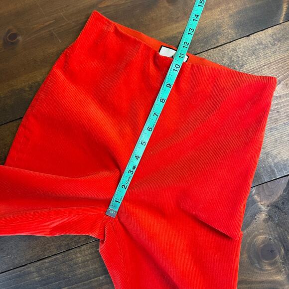 Tuckernuck Bright Red Corduroy Ashford Pants Side Zip Elastic Waist Womens Small - Picture 13 of 13